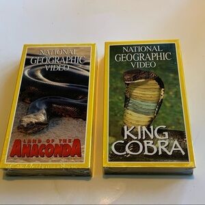 NATIONAL GEOGRAPHIC King Cobra and Land of the Anaconda two videos nature NEW